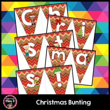 Christmas Bunting by Tales From Miss D | TPT