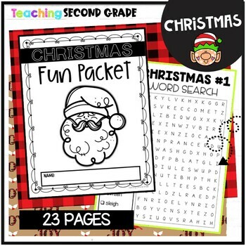 Christmas Busy Packet Word Search Fun for December or Winter Morning ...