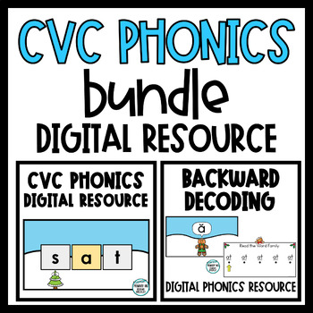 Preview of Christmas CVC Digital Phonics BUNDLE | Short Vowel Phonics