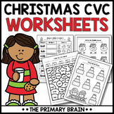 Christmas CVC Words Worksheets | Winter Centers and Activities
