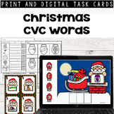 Christmas CVC Words print Google Slide™ and print task car