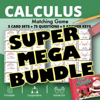 Preview of Christmas: Calculus SUPER MEGA BUNDLE of Matching Games