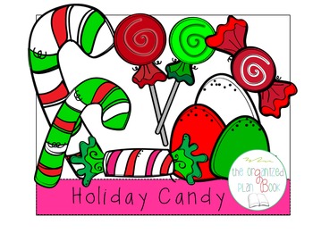 CHRISTMAS CANDY Clip Art / Holiday CANDY Clipart Downloads / Candy Theme  Party, Candy Scrapbook Clipart, Vector Candy, Clipart Download 