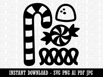 peppermint clipart black and white