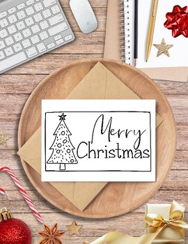 Preview of Christmas Card Activity, 10 Printable Christmas Cards, Printable Template