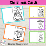 Christmas Cards (B&W - Blank inside) -- Foldable