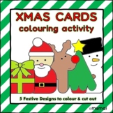 Christmas Cards Colour and Cut Out Activity