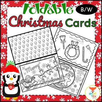 Preview of Christmas Cards Foldable Craft and Coloring Printable