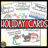 Christmas Cards, Hanukkah Cards, Printable Cards for Milit