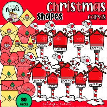 Preview of Christmas Cards Shapes Clip Art. Formas geométricas.