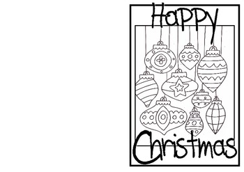 Christmas Cards to print and colour. by For the love of it | TPT