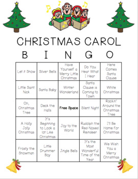 Preview of Christmas Carol Bingo