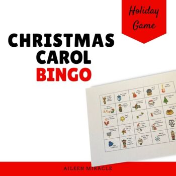 Preview of Christmas Carol Bingo - Christmas Music Activity