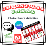 Christmas Carol Choice Board Activities