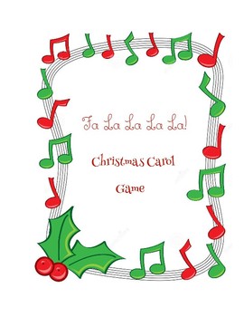 Preview of Christmas Carol Games - Name That Carol!