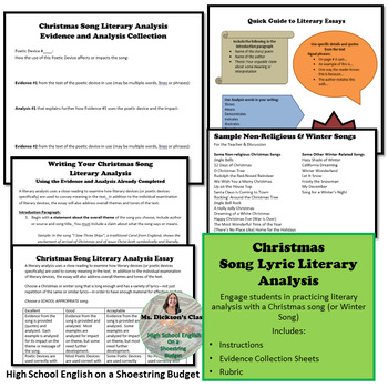 Christmas Carol Literary Analysis, Step-by-Step Process by msdickson