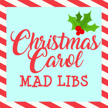 Preview of Christmas Carol Mad Libs!