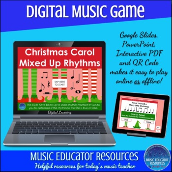 Preview of Christmas Carol Mixed Up Rhythms | Digital Music Game