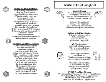 Christmas Carol Sing-Along Booklet by Music Friends Music Room | TPT