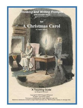 Preview of Christmas Carol Thinking and Writing Prompts