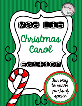 Preview of Christmas Carols Mad Lib (Parts of Speech)