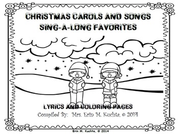 Preview of Christmas Carols/Songs Sing-a-Long/Coloring/Lyrics Pages (EDITABLE) - PPT Format