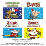 Christmas Cartoon Clipart SUPER BUNDLE for ALL grades