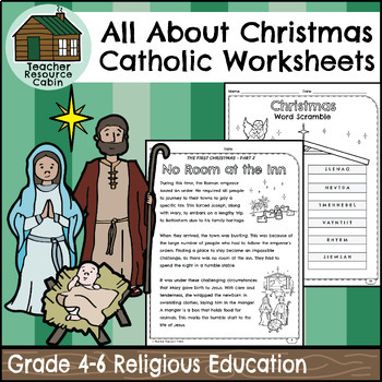 Preview of Christmas Catholic Activities (Grade 4-6 Religious Education)