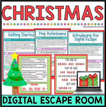 Preview of Christmas Catholicism Digital Escape Room Teambuilding Religion Breakout Game