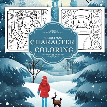 Preview of Christmas Character Coloring Book for Kids | Holyday Special