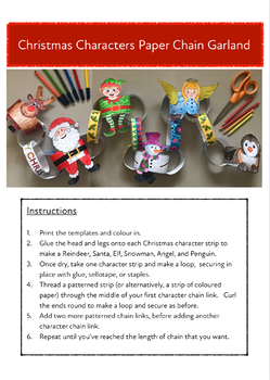 Christmas Characters Paper Chain