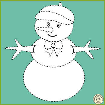 Christmas Characters Tracing Clipart by Anastasiya Multimedia Studio