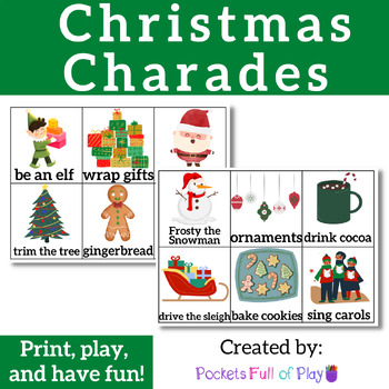 Christmas Charades by Pockets Full of Play | TPT