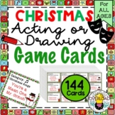 Christmas Charades & Drawing Printable GAME CARDS | 144 Pr
