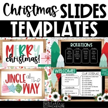 Preview of Christmas Slides Templates | Distance Learning | for Google Slides ™