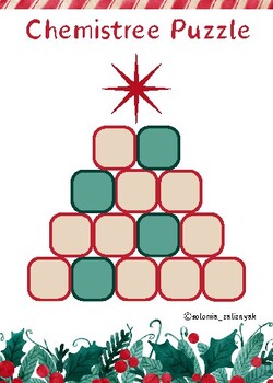 Preview of Christmas Tree Chemistry Activity | Chemistree Puzzle | Electron Configuration