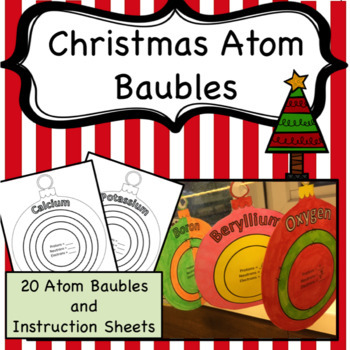 Preview of Christmas Chemistry Atoms