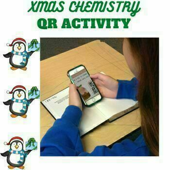 Preview of Christmas Chemistry QR Task cards, Fun WebQuest