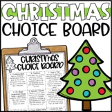 Christmas Choice Board - Morning Work or Early Finisher Ac