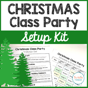 Preview of Christmas Class Party Setup Kit