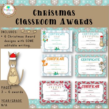 Preview of Christmas Classroom Awards