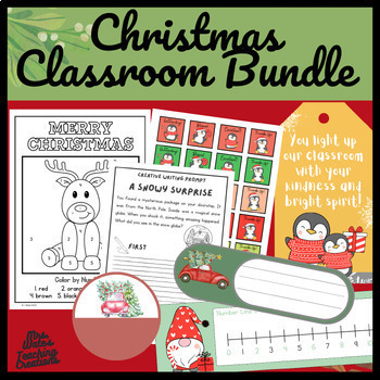 Preview of Christmas Activities Bundle: Engaging Winter Resources, Worksheets and Templates