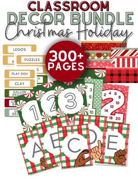 Preview of Christmas Classroom Decor Bundle - Posters, Bulletin Board Decor, and MORE!