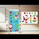 Christmas Classroom Door Decor, Decor Kit, Christmas Bulle