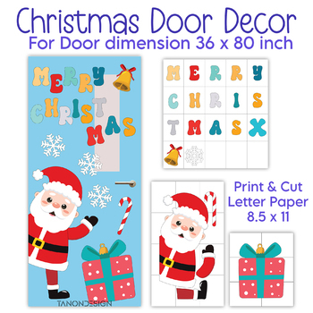Preview of Christmas Classroom Door Decor, Decor Kit, Christmas Bulletin Board, Door decor