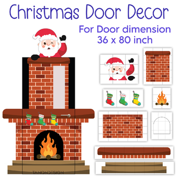 Preview of Christmas Classroom Door Decor, Decor Kit, Christmas Bulletin Board, Door decor