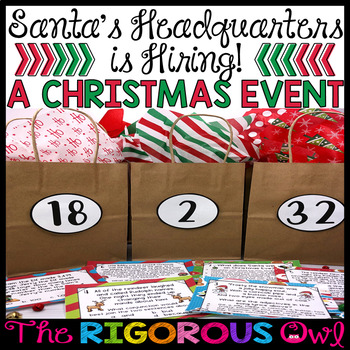 Preview of Christmas Classroom Event  Santa is Hiring