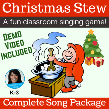 Preview of Christmas Singing Game with Backing Track - Holiday Singing Game - Circle Game