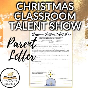 Preview of Christmas Classroom Talent Show Parent Letter