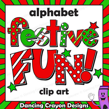 Preview of Christmas Clip Art Alphabet | Bulletin Board Letters